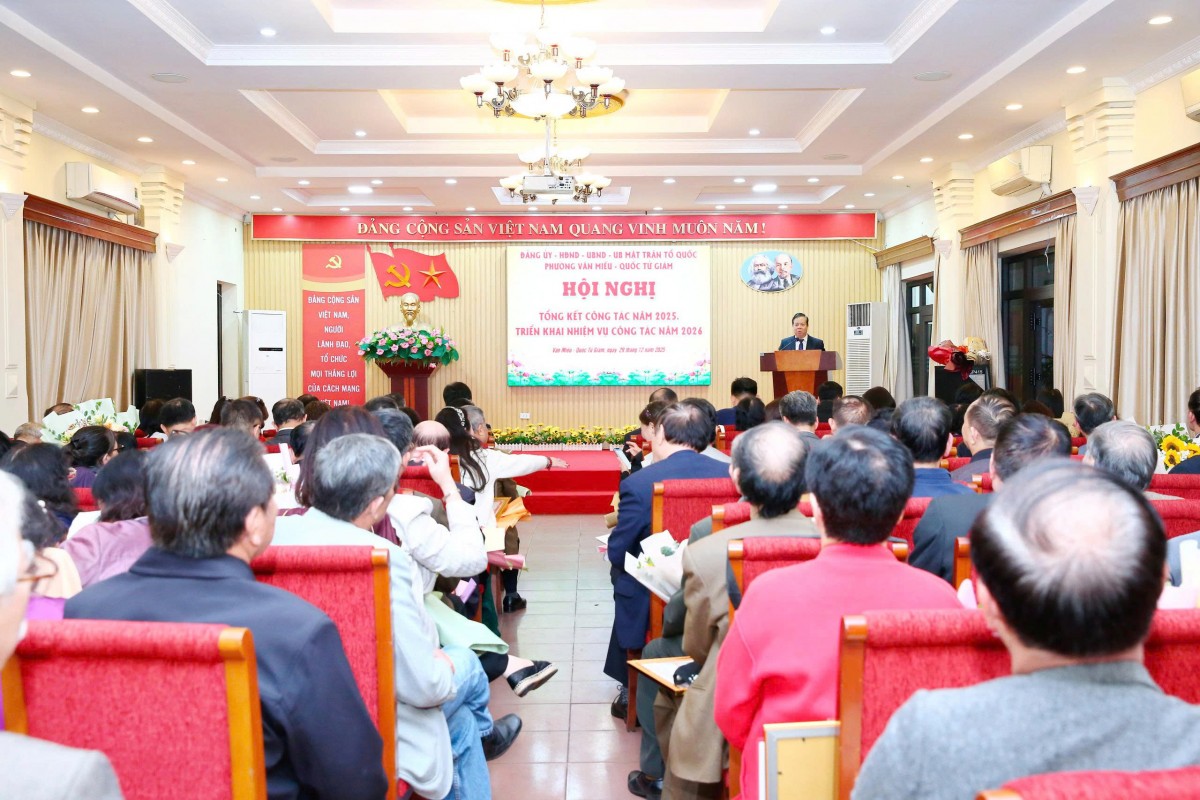 Phường Văn Miếu - Quốc Tử Giám: Phát huy sức mạnh đồng bộ của cả hệ thống chính trị, quyết tâm hoàn thành nhiệm vụ năm 2026