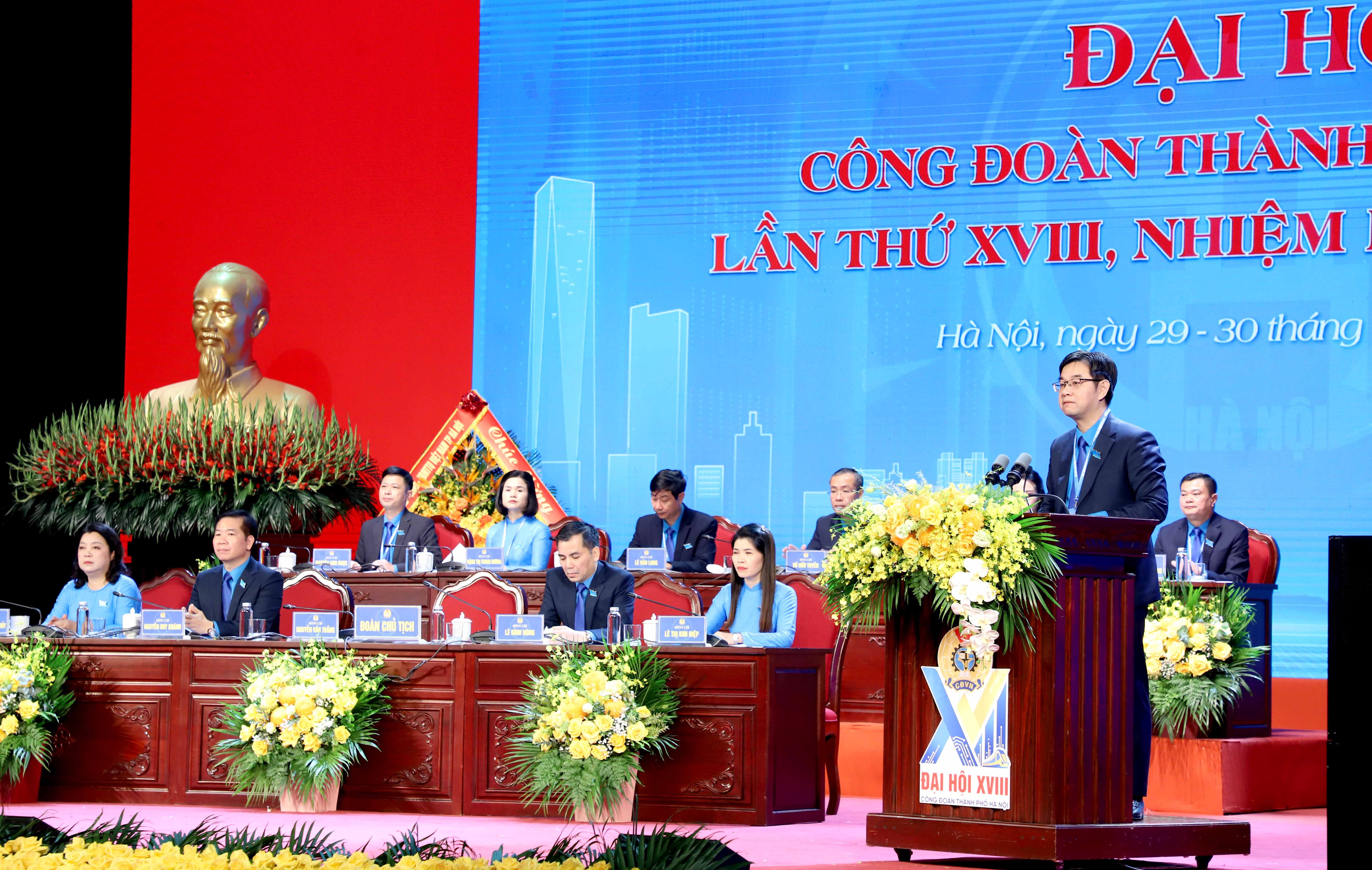 TRỰC TUYẾN: Đại hội Công đoàn thành phố Hà Nội lần thứ XVIII, nhiệm kỳ 2025 - 2030