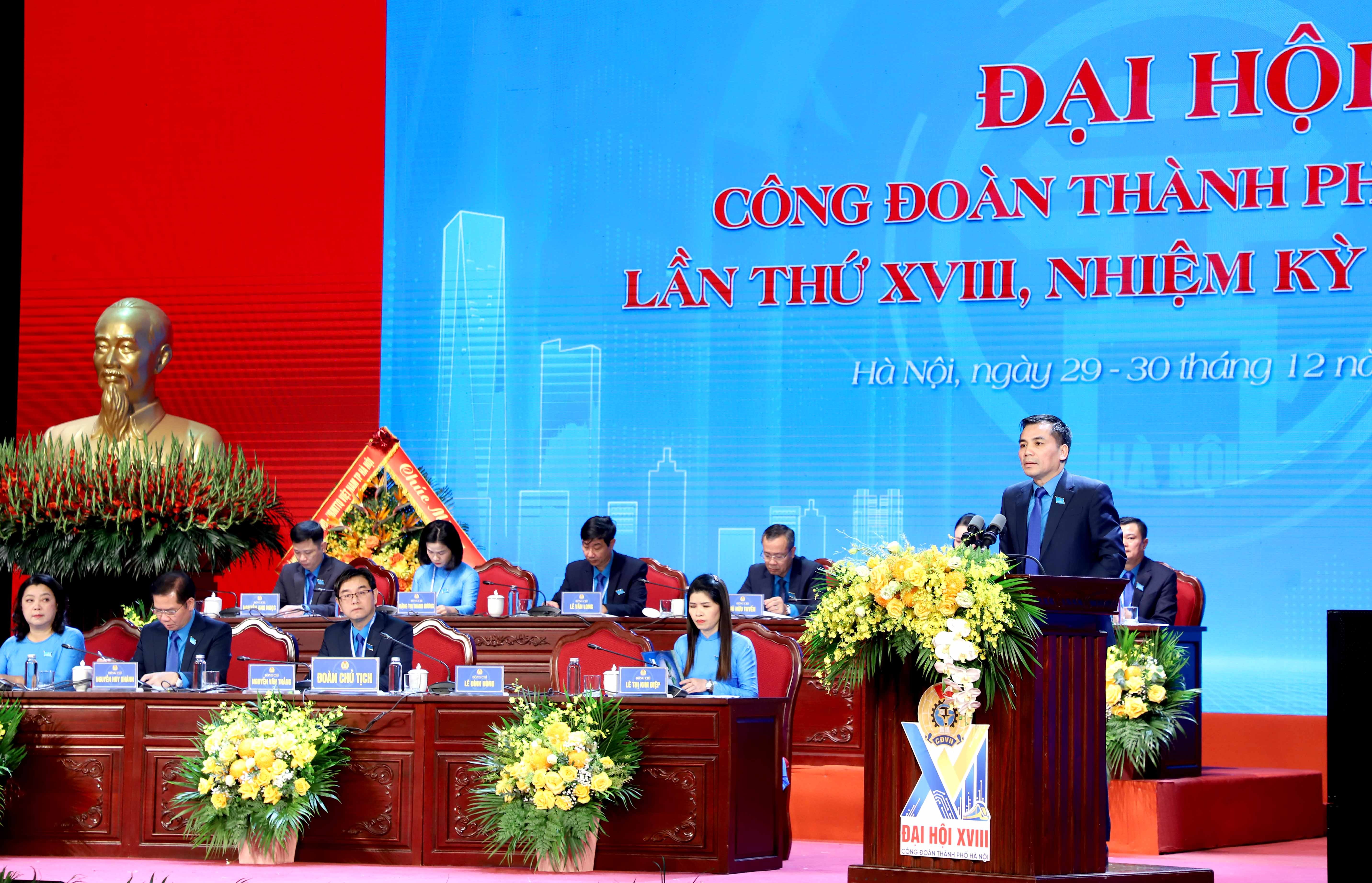 TRỰC TUYẾN: Đại hội Công đoàn thành phố Hà Nội lần thứ XVIII, nhiệm kỳ 2025 - 2030