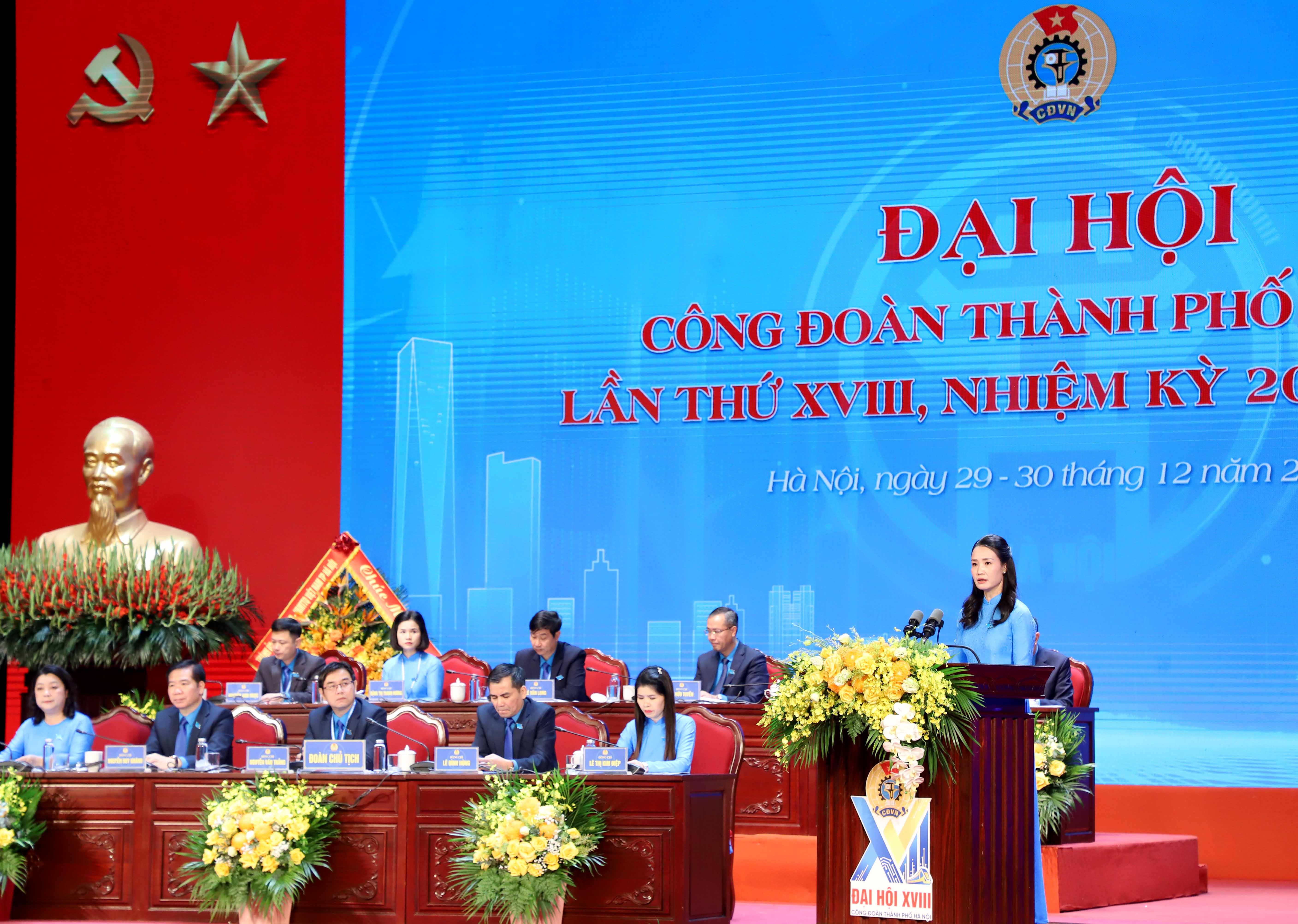 TRỰC TUYẾN: Đại hội Công đoàn thành phố Hà Nội lần thứ XVIII, nhiệm kỳ 2025 - 2030