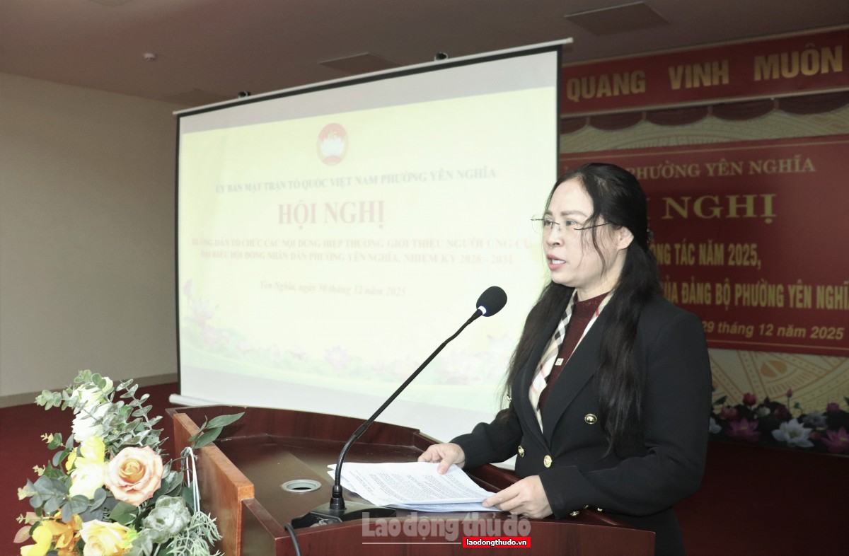 Phường Yên Nghĩa hiệp thương giới thiệu người ứng cử đại biểu HĐND phường, nhiệm kỳ 2026 - 2031