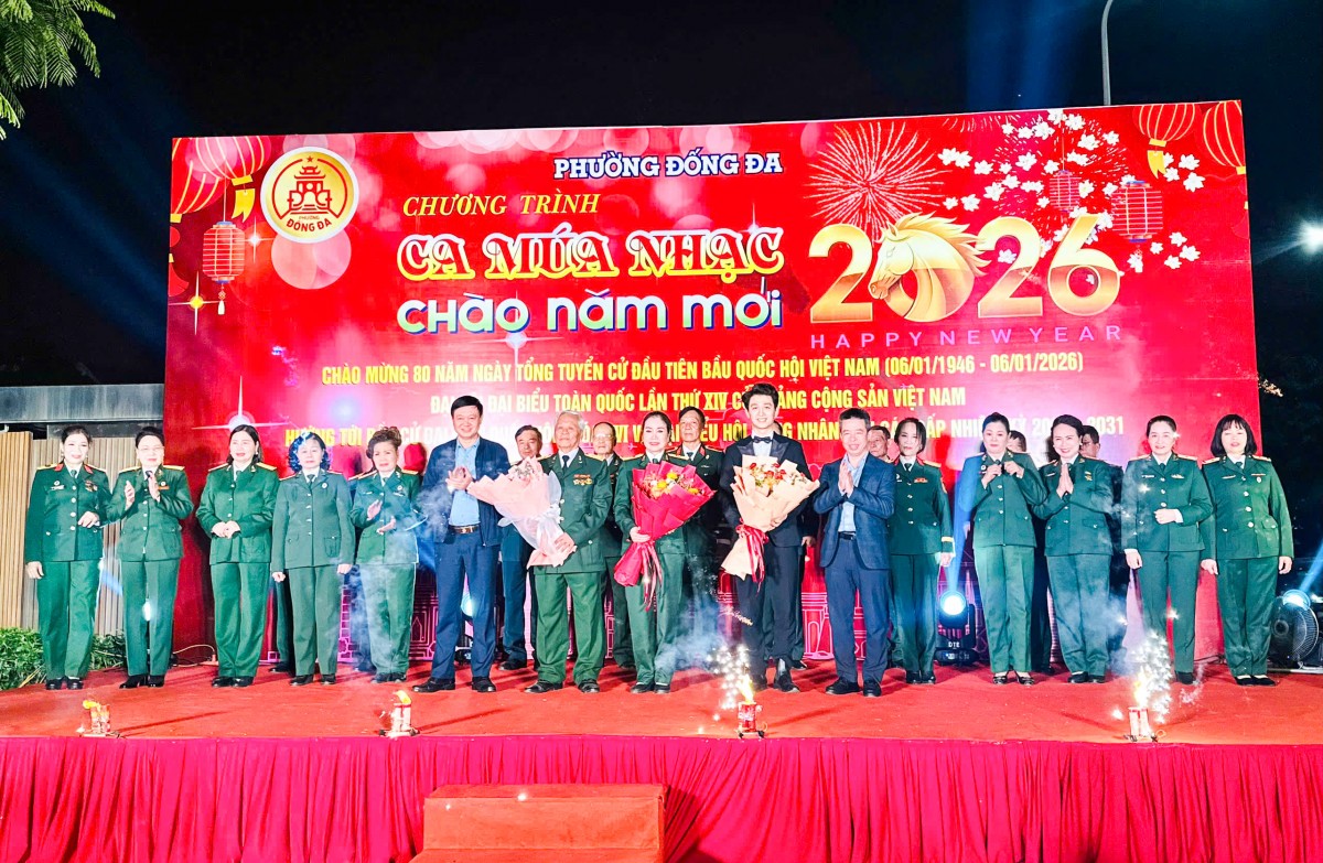 Phường Đống Đa: Rộn ràng tiếng hát mừng Đảng quang vinh, mừng Xuân Bính Ngọ 2026