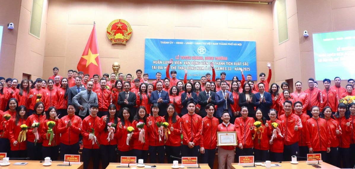 Hà Nội tuyên dương, khen thưởng huấn luyện viên, vận động viên đạt thành tích xuất sắc tại SEA Games 33