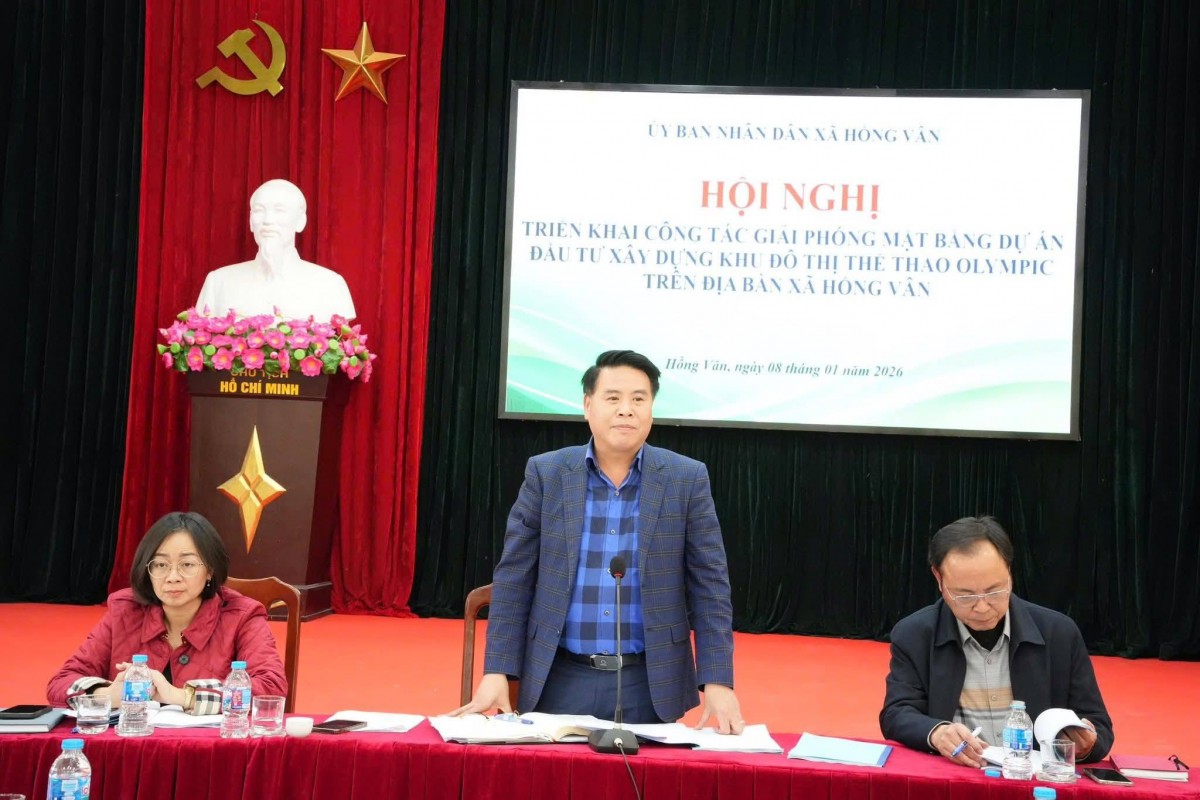 Xã Hồng Vân triển khai công tác giải phóng mặt bằng dự án Khu đô thị thể thao Olympic