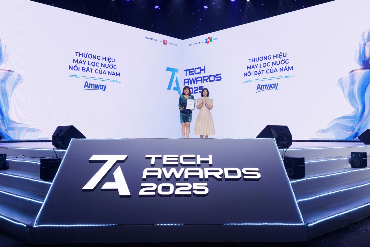 Amway lập cú “Hattrick” với giải “Thương hiệu máy lọc nước nổi bật của năm” tại Tech Awards 2025