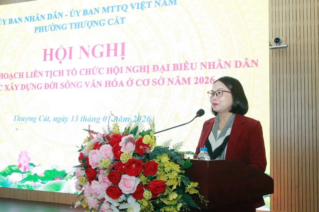 Ủy ban MTTQ Việt Nam phường Thượng Cát triển khai chương trình phối hợp, thống nhất hành động năm 2026