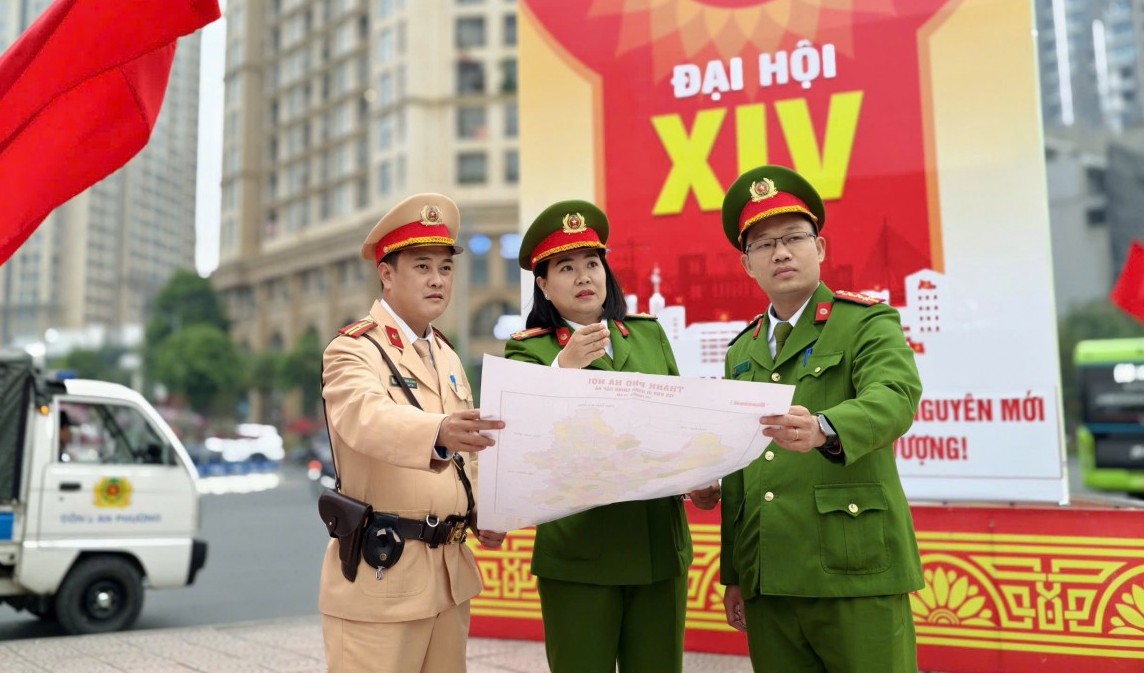 Công an thành phố Hà Nội: Quyết tâm bảo vệ an toàn tuyệt đối Đại hội Đảng