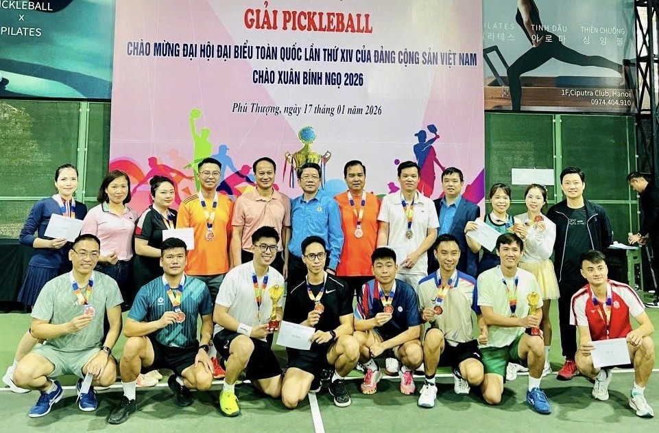 Sôi nổi Giải Pickleball phường Phú Thượng chào mừng Đại hội XIV của Đảng và chào xuân Bính Ngọ 2026