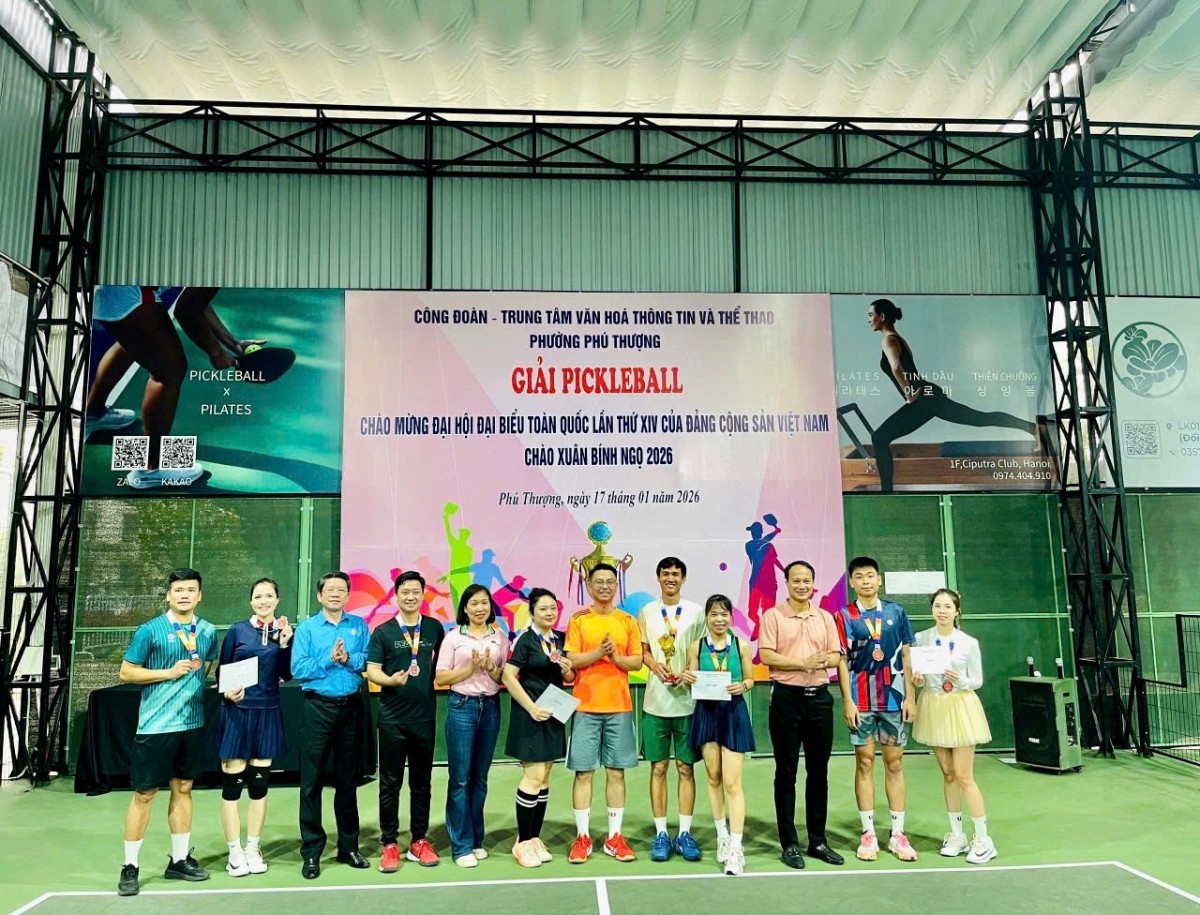 Sôi Nổi Giải Pickleball Phường Phú Thượng Chào Mừng Đại Hội Xiv Của Đảng Và Chào Xuân Bính Ngọ 2026