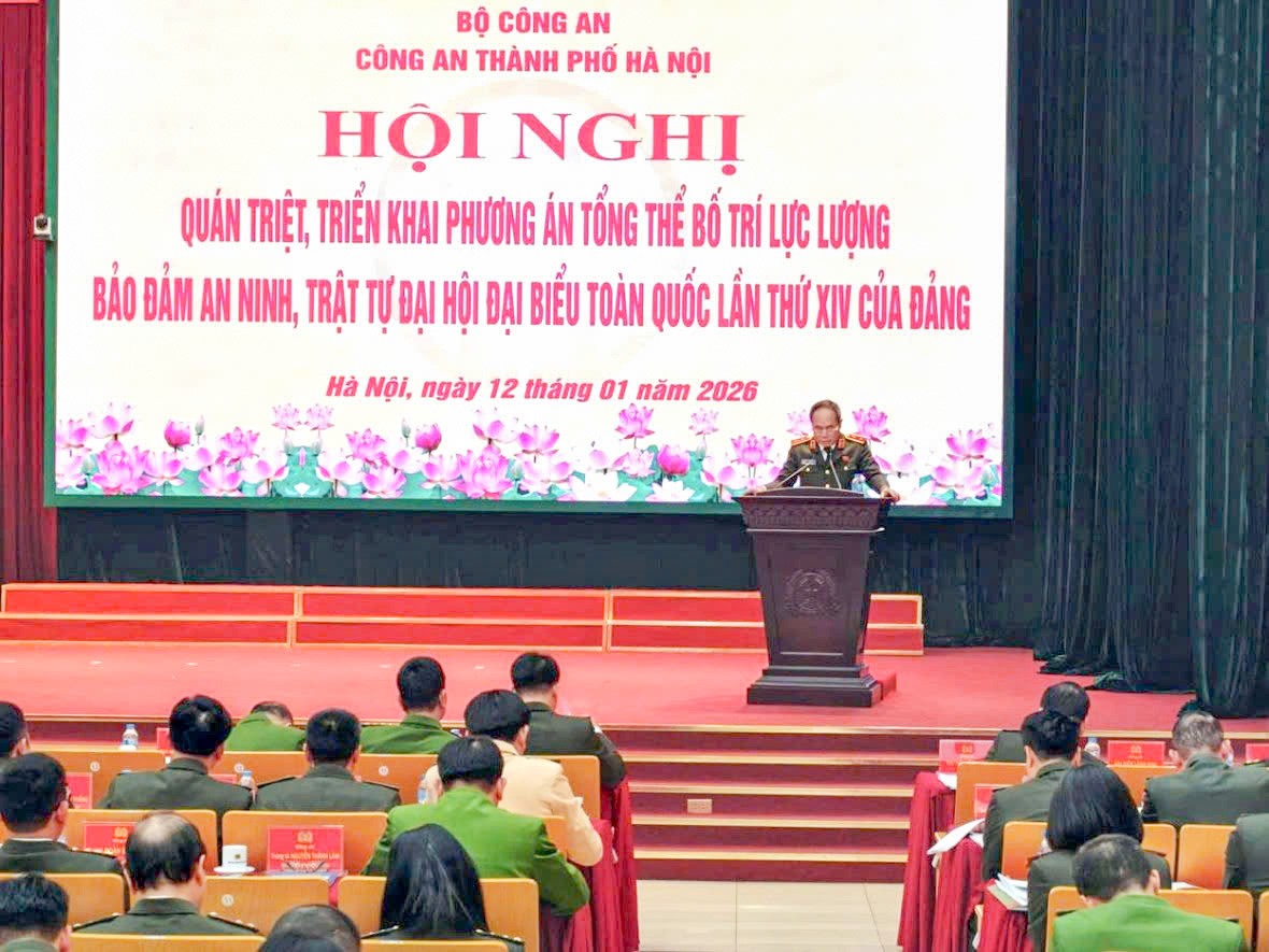 Công an thành phố Hà Nội: Quyết tâm bảo vệ an toàn tuyệt đối Đại hội Đảng
