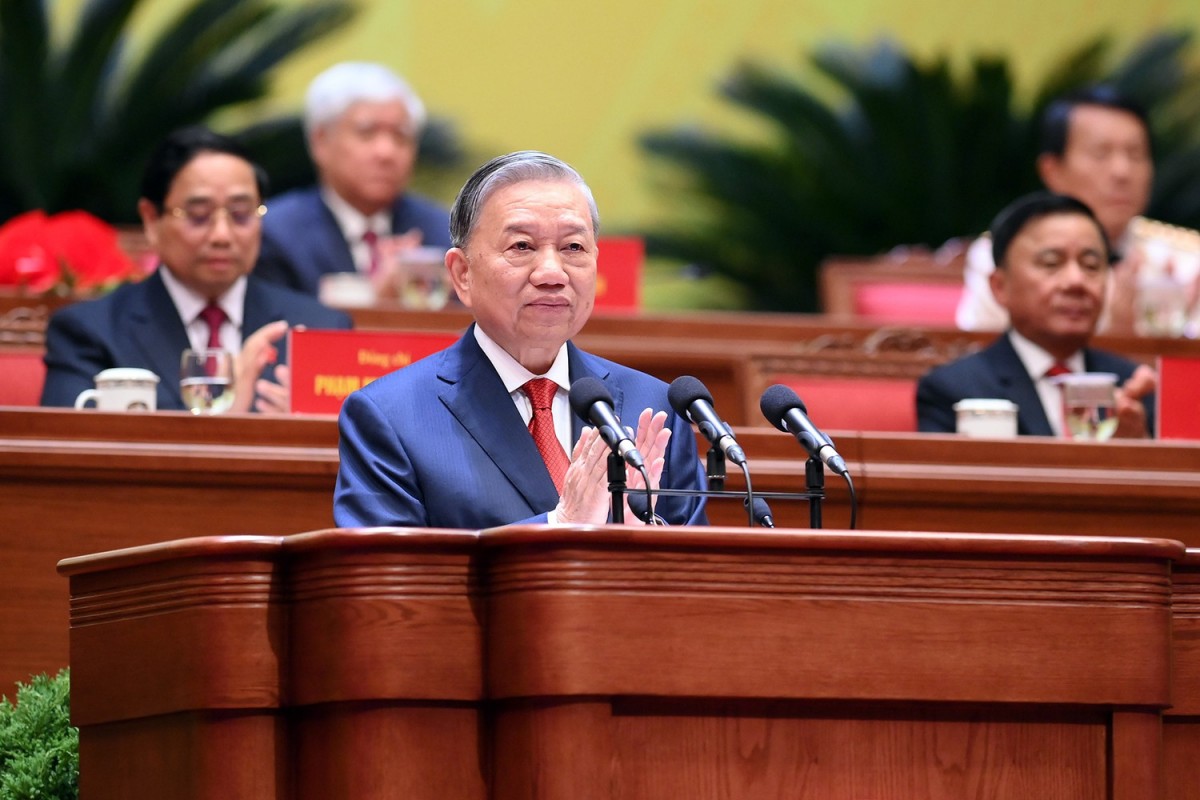 Đồng Chí Tổng Bí Thư Tô Lâm Trình Bày Diễn Văn Bế Mạc Đại Hội Đồng Chí Tổng Bí Thư Tô Lâm Trình Bày Diễn Văn Bế Mạc Đại Hội