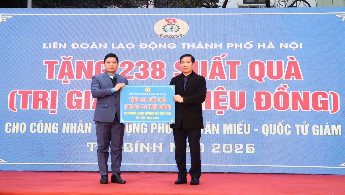 Phường Văn Miếu - Quốc Tử Giám: Tết Sum vầy 2026 lan tỏa yêu thương đến đoàn viên, người lao động