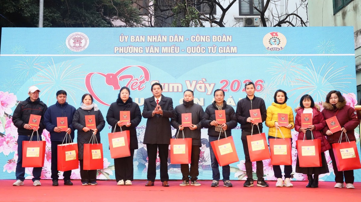 Phường Văn Miếu - Quốc Tử Giám: Tết Sum vầy 2026 lan tỏa yêu thương đến đoàn viên, người lao động