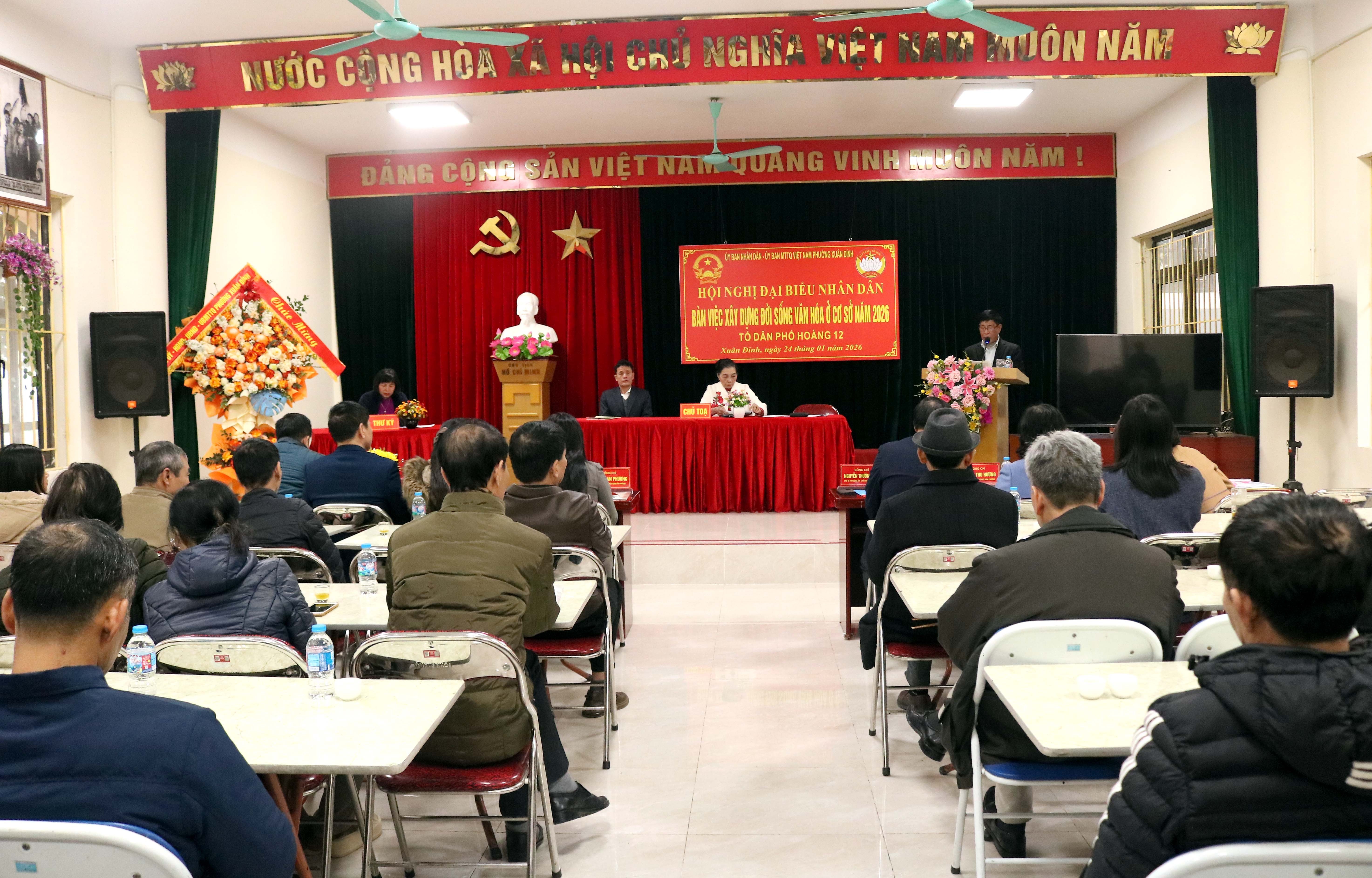 Phường Xuân Đỉnh tổ chức Hội nghị đại biểu Nhân dân ở TDP bàn về việc xây dựng đời sống văn hoá