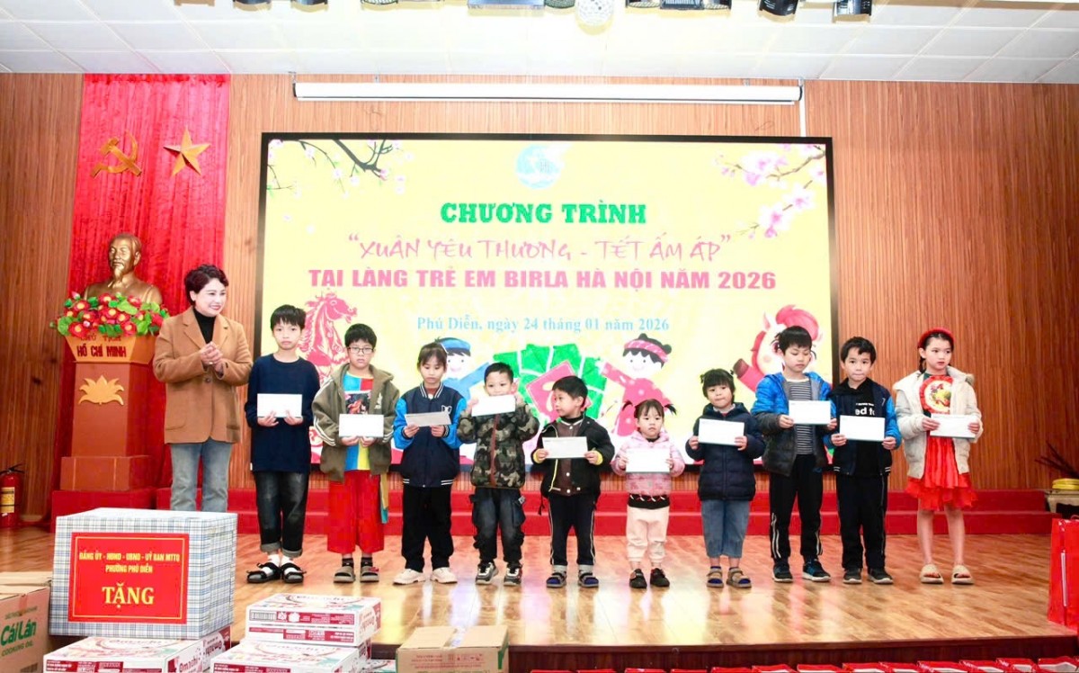 Mang “Xuân yêu thương - Tết ấm áp” đến Làng trẻ em Birla Hà Nội