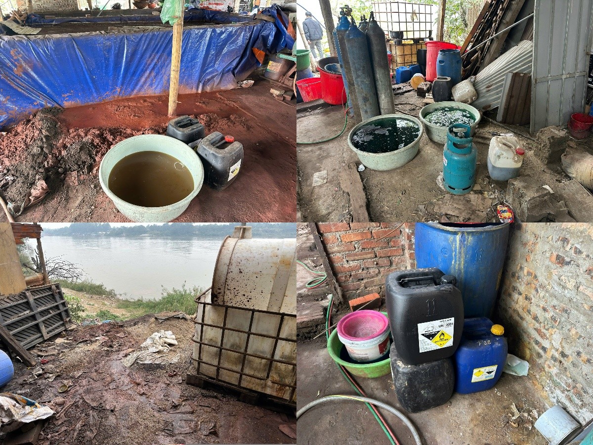 Triệt phá 2 xưởng phân kim 