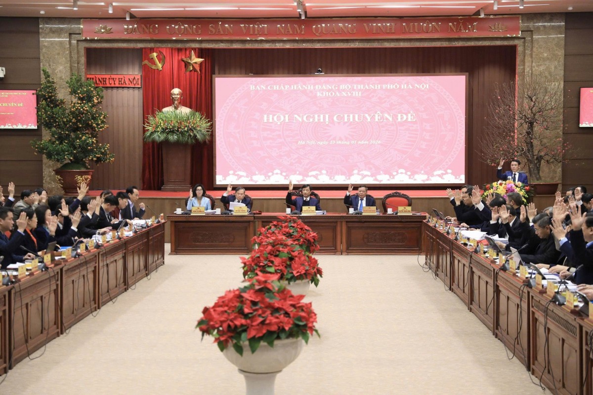 Hội nghị chuyên đề Ban Chấp hành Đảng bộ thành phố Hà Nội xem xét, cho ý kiến nhiều nội dung quan trọng Hội nghị chuyên đề Ban Chấp hành Đảng bộ thành phố Hà Nội xem xét, cho ý kiến nhiều nội dung quan trọng