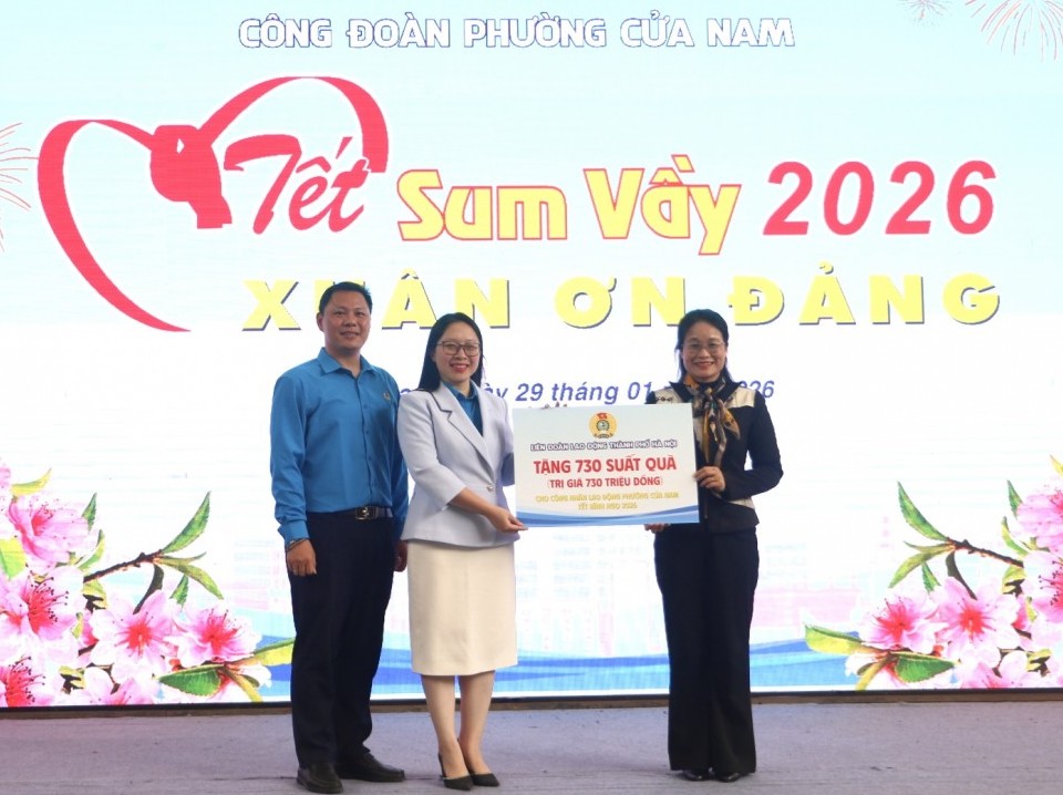 Công đoàn phường Cửa Nam: Lan tỏa yêu thương qua chương trình “Tết sum vầy - Xuân ơn Đảng”