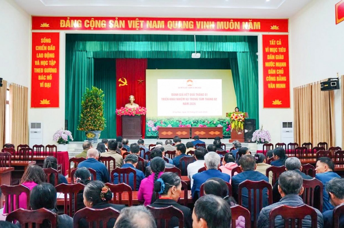 Xã Ứng Hòa: Ký Kết Giao Ước Thi Đua, Quyết Tâm Thực Hiện Thắng Lợi Nhiệm Vụ Công Tác Mặt Trận Năm 2026