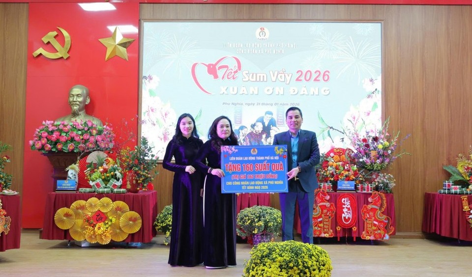 Công đoàn xã Phú Nghĩa tổ chức Chương trình “Tết Sum vầy - Xuân ơn Đảng” năm 2026