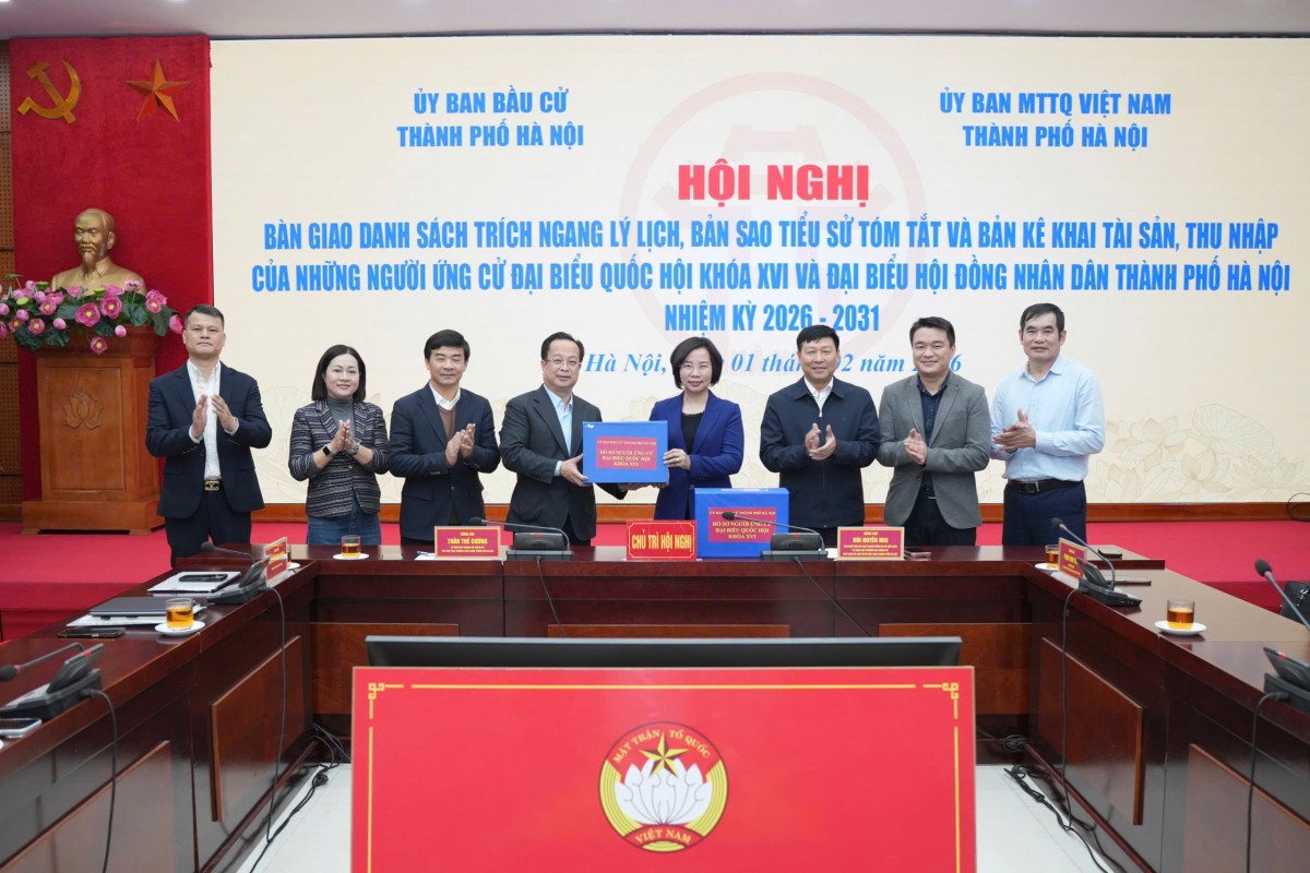Hà Nội: Bàn Giao Hồ Sơ Ứng Cử Đại Biểu Quốc Hội Khóa Xvi Và Đại Biểu Hđnd Thành Phố Nhiệm Kỳ 2026 - 2031