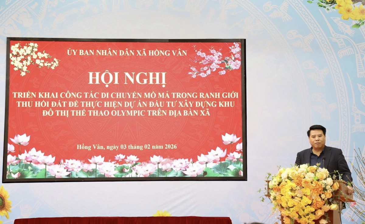 Xã Hồng Vân quyết tâm đẩy nhanh giải phóng mặt bằng dự án Khu đô thị thể thao Olympic