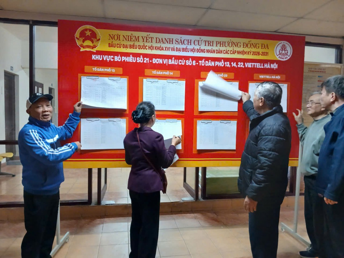 Phường Đống Đa Hoàn Thành Niêm Yết Danh Sách Cử Tri Bầu Cử Quốc Hội Và Hội Đồng Nhân Dân Các Cấp