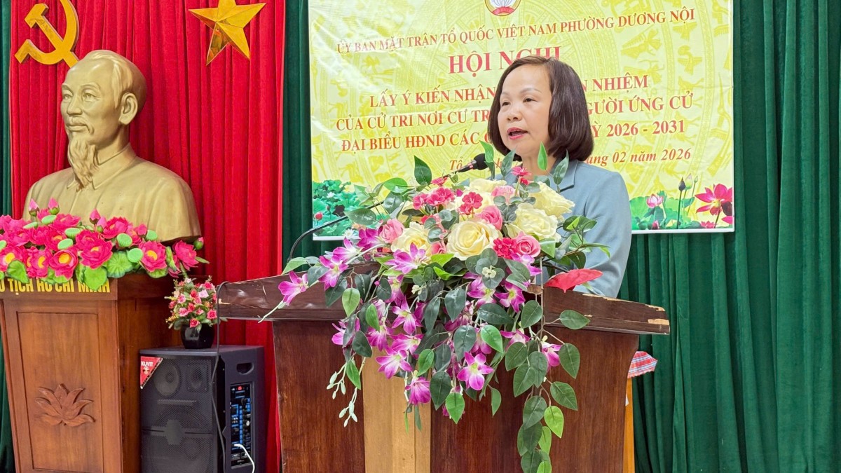 Phường Dương Nội lấy ý kiến, tín nhiệm cử tri đối với người ứng cử HĐND nhiệm kỳ 2026 - 2031