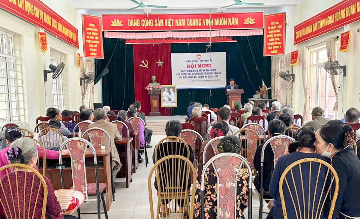 Xã Hòa Xá Hoàn Thành Lấy Ý Kiến Cử Tri Nơi Cư Trú Đối Với Người Ứng Cử Đại Biểu Hđnd