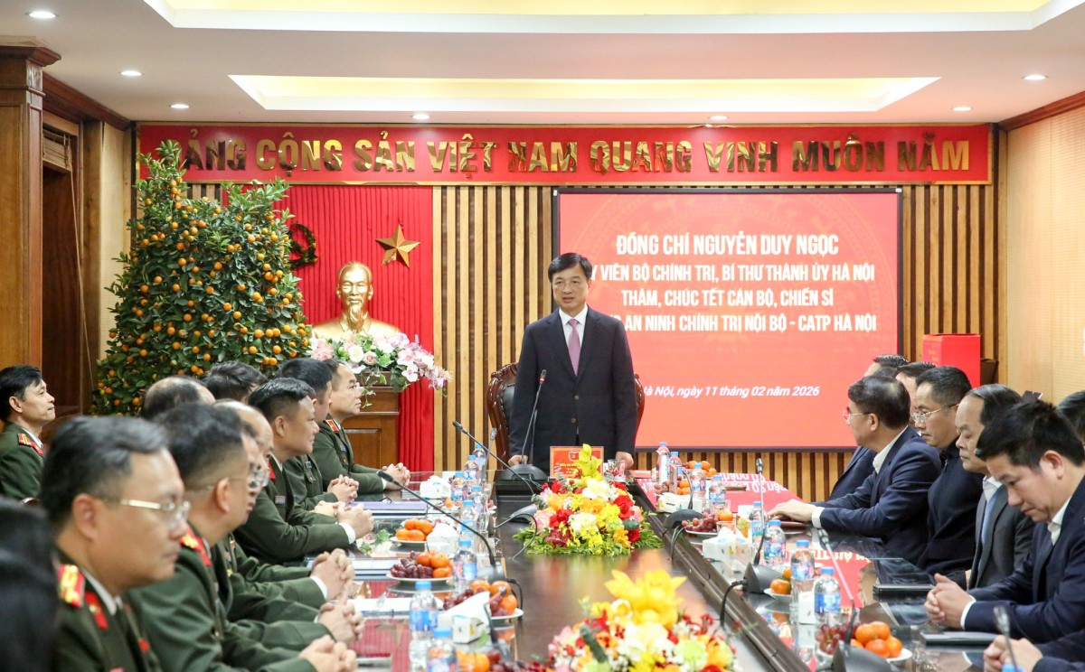 Bí Thư Thành Ủy Hà Nội Nguyễn Duy Ngọc Thăm, Chúc Tết Phòng An Ninh Chính Trị Nội Bộ Công An Thành Phố Hà Nội