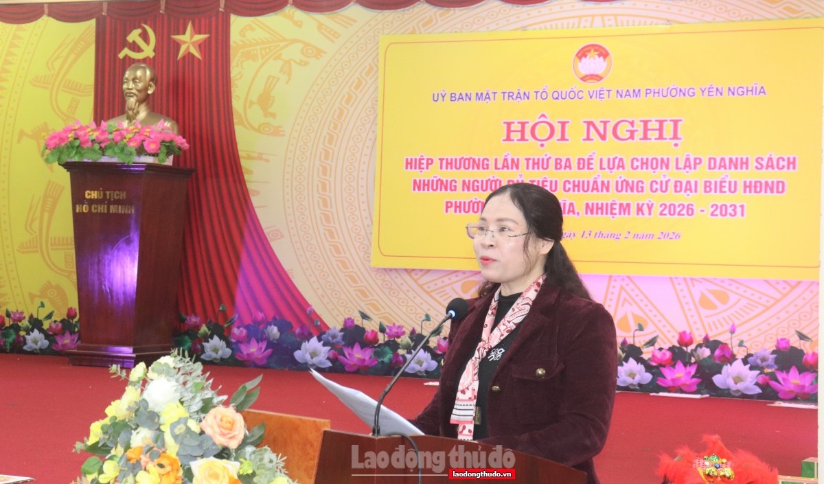 Hội nghị hiệp thương lần thứ 3 phường Yên Nghĩa: 100% người ứng cử đạt tín nhiệm tuyệt đối nơi cư trú