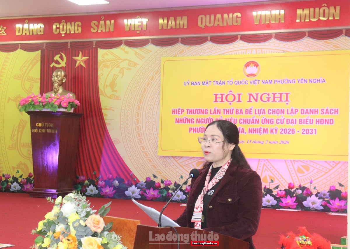 Hội nghị hiệp thương lần thứ 3 phường Yên Nghĩa: 100% người ứng cử đạt tín nhiệm tuyệt đối nơi cư trú