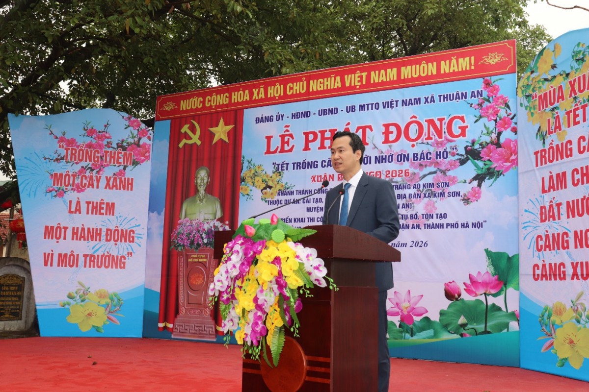 Xã Thuận An phát động Tết trồng cây Xuân Bính Ngọ 2026 và khánh thành, khởi công nhiều công trình quan trọng