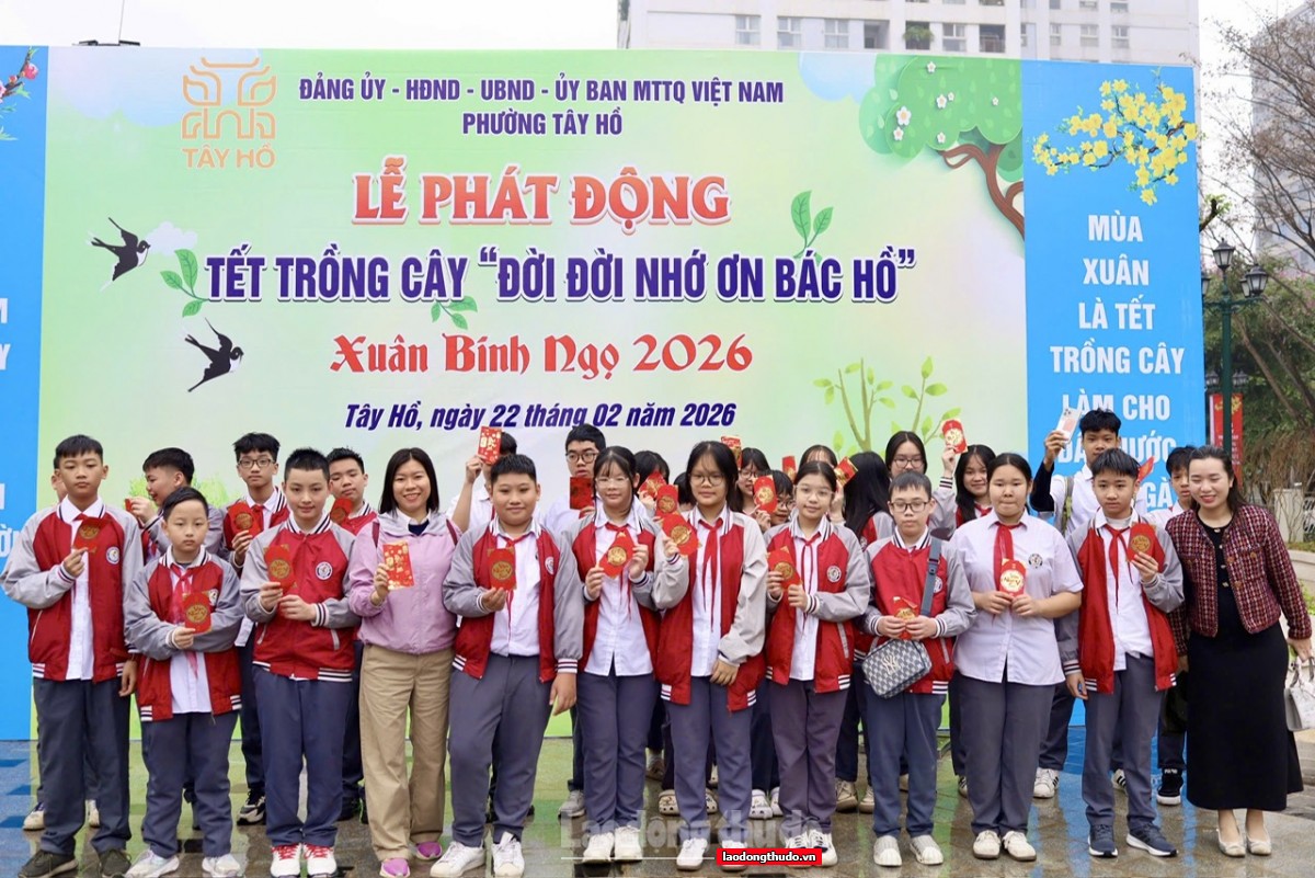 Phường Tây Hồ phát động Tết trồng cây Xuân Bính Ngọ 2026: Lan tỏa tinh thần sống xanh từ cơ sở