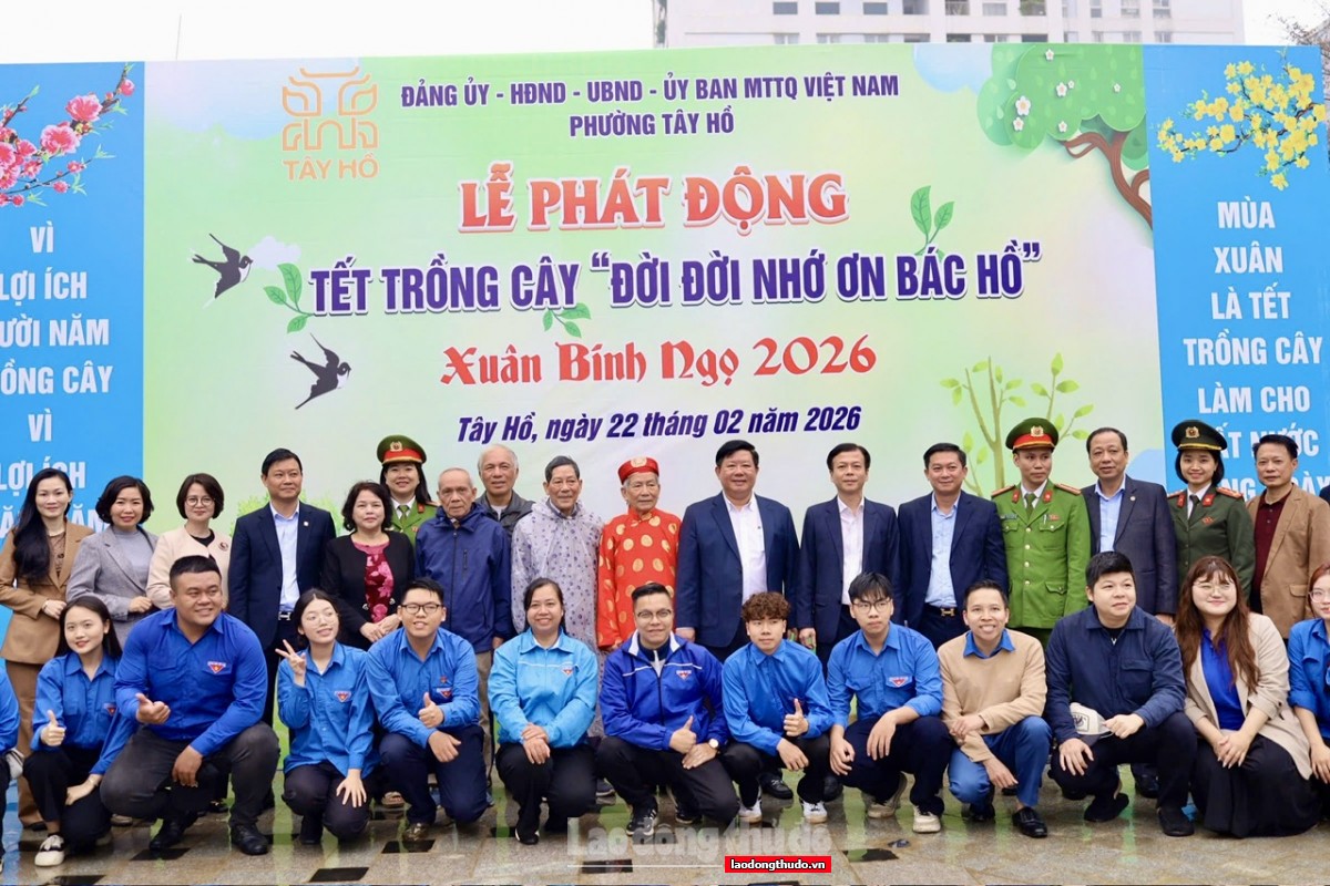 Phường Tây Hồ phát động Tết trồng cây Xuân Bính Ngọ 2026: Lan tỏa tinh thần sống xanh từ cơ sở