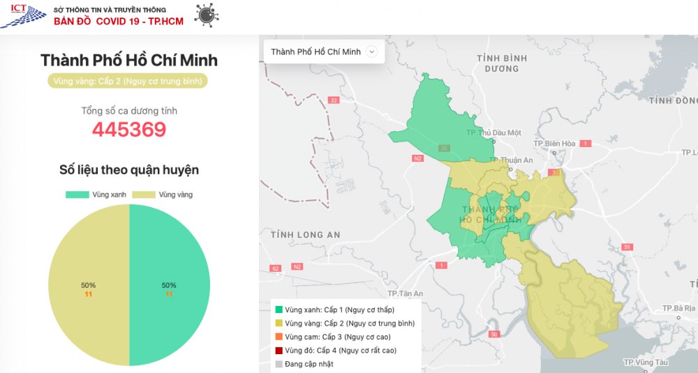 Thành phố Hồ Chí Minh không còn quận, huyện nào thuộc vùng cam