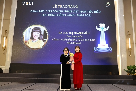 Bà Lưu Thị Thanh Mẫu đạt danh hiệu Nữ doanh nhân Việt Nam tiêu biểu năm 2021