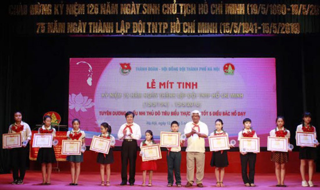 Hà Nội: Tuyên dương 10 thiếu nhi tiêu biểu