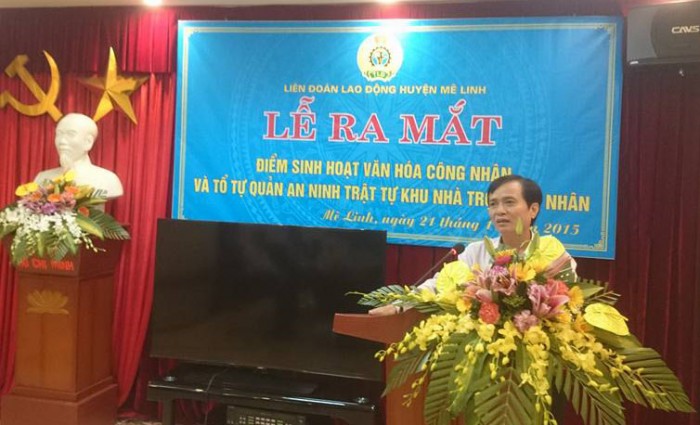 LĐLĐ huyện Mê Linh: Ra mắt điểm sinh hoạt văn hóa công nhân