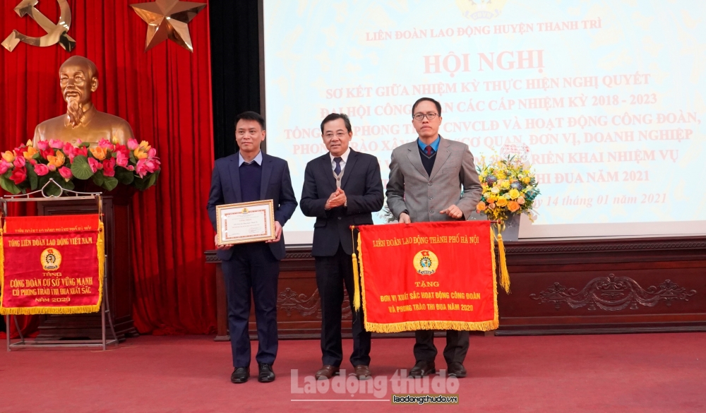 Liên đoàn lao động huyện Thanh Trì tổng kết hoạt động Công đoàn năm 2020