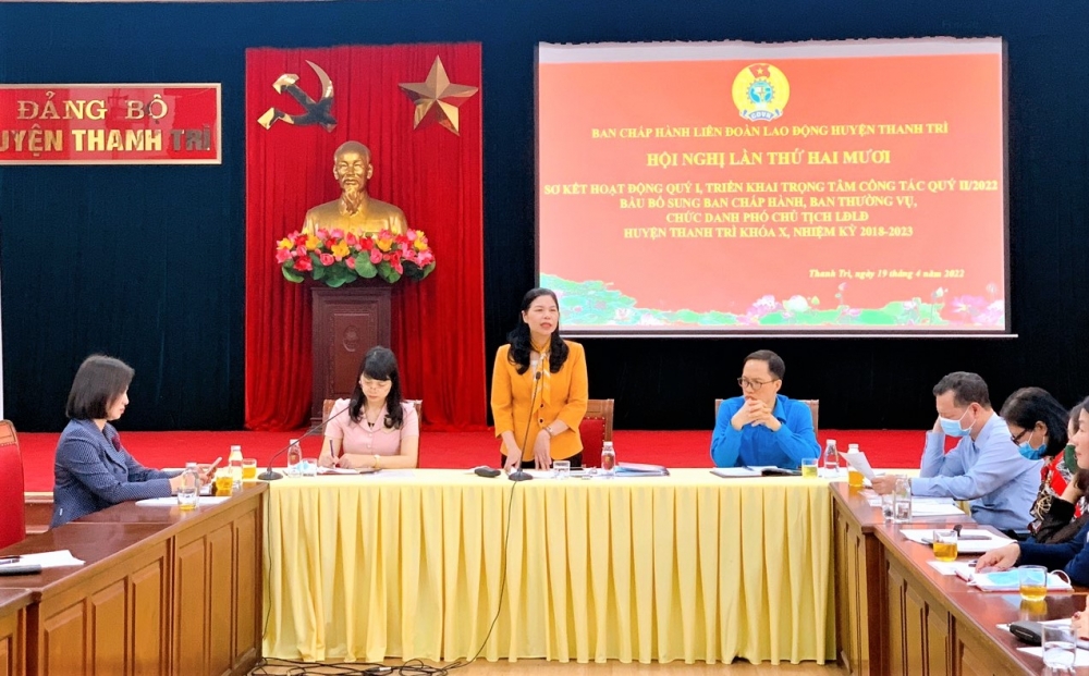 Liên đoàn Lao động huyện Thanh Trì triển khai nhiệm vụ trọng tâm Quý II