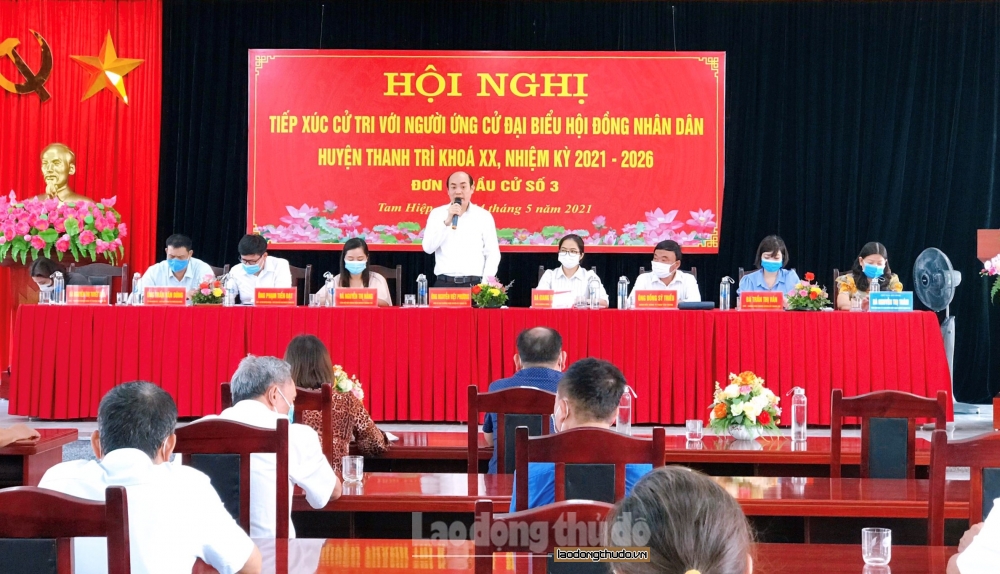 Ứng cử viên đại biểu Hội đồng nhân dân huyện Thanh Trì hoàn thành tiếp xúc cử tri