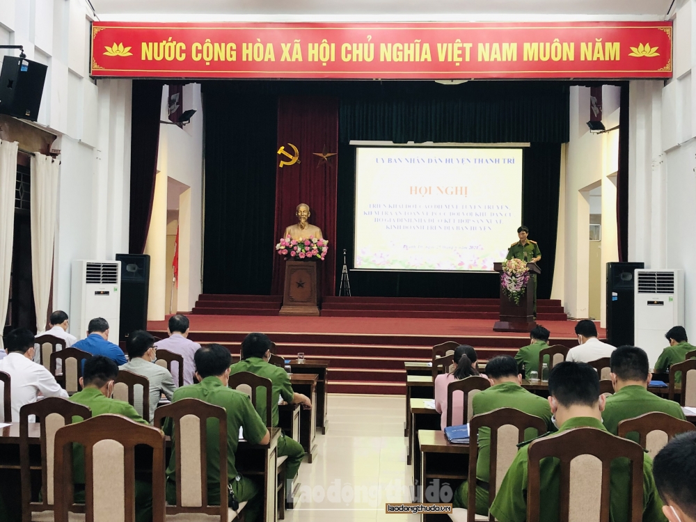 Huyện Thanh Trì phấn đấu 100% hộ ký cam kết về phòng cháy, chữa cháy