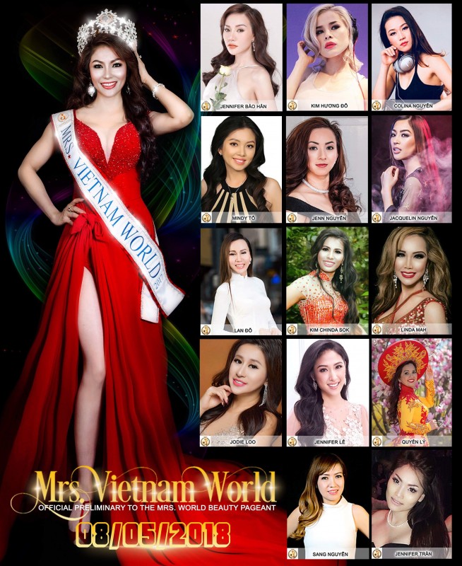 Lộ diện dàn thí sinh Mrs. Vietnam World 2018 tài sắc vẹn toàn