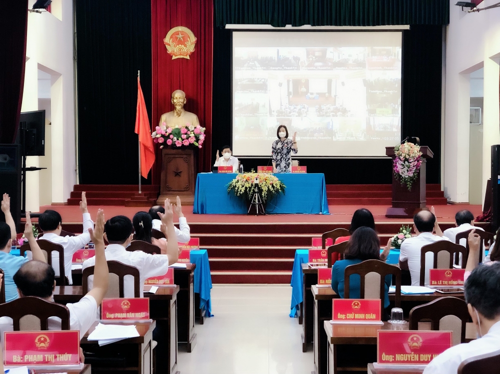 Hội đồng nhân dân huyện Thanh Trì khoá XX tổ chức Kỳ họp thứ 2