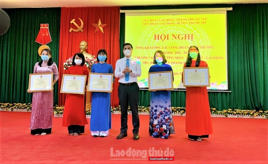 LĐLĐ huyện Thanh Trì tổng kết công tác Công đoàn khối Giáo dục năm 2021