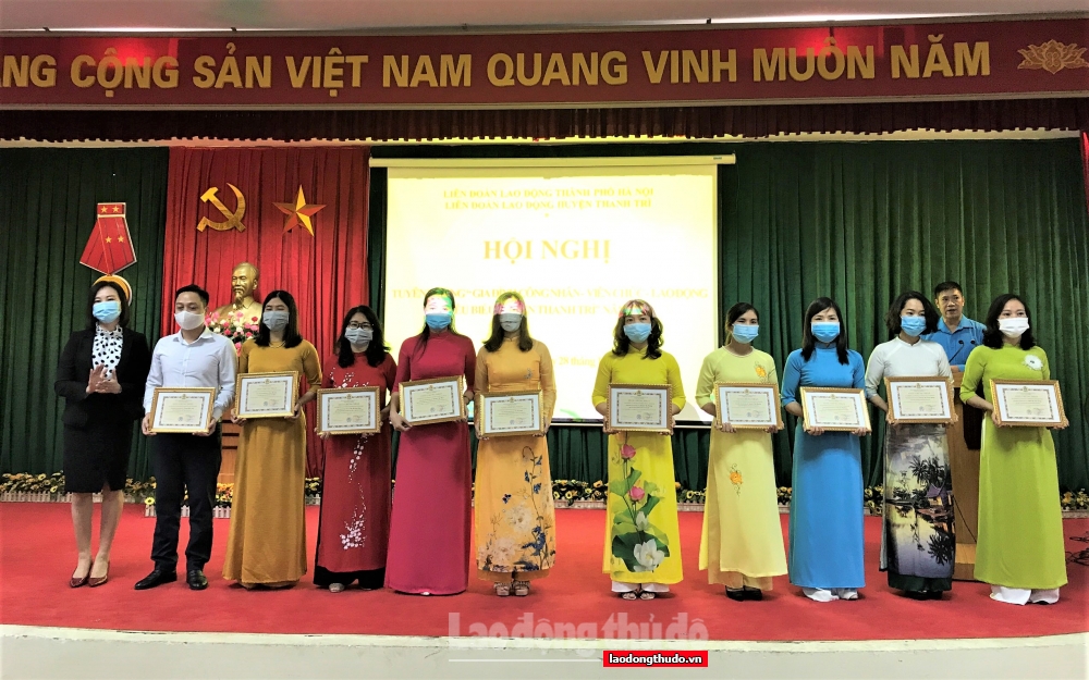 LĐLĐ huyện Thanh Trì tổng kết công tác Công đoàn khối giáo dục năm 2021