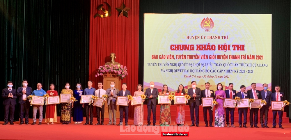 Huyện Thanh Trì tổ chức Hội thi Báo cáo viên, Tuyên truyền viên giỏi năm 2021