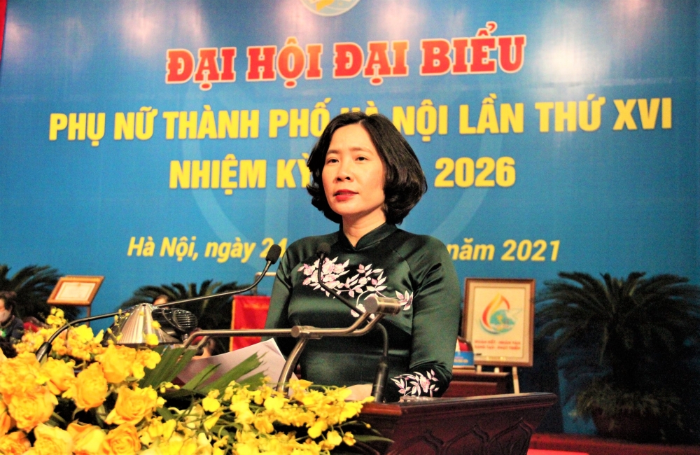 Bà Lê Kim Anh tái đắc cử Chủ tịch Hội Liên hiệp Phụ nữ thành phố Hà Nội khóa XVI