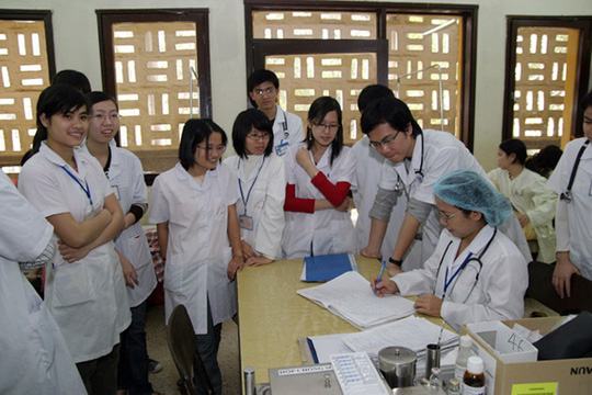 Giờ học của sinh viên Trường ĐH Y Dược - ĐH Thái Nguyên Ảnh: CTV